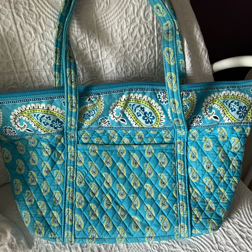 Bermuda Blue Zippered Tote